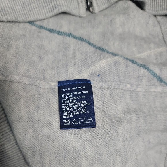 Oxford Golf Zip Up  Sz L Knit Collared Sweater Heather Gray Long Sleeve - Picture 7 of 7